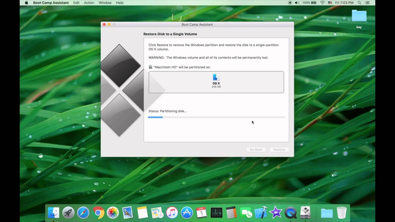 bootcamp os x partition missing